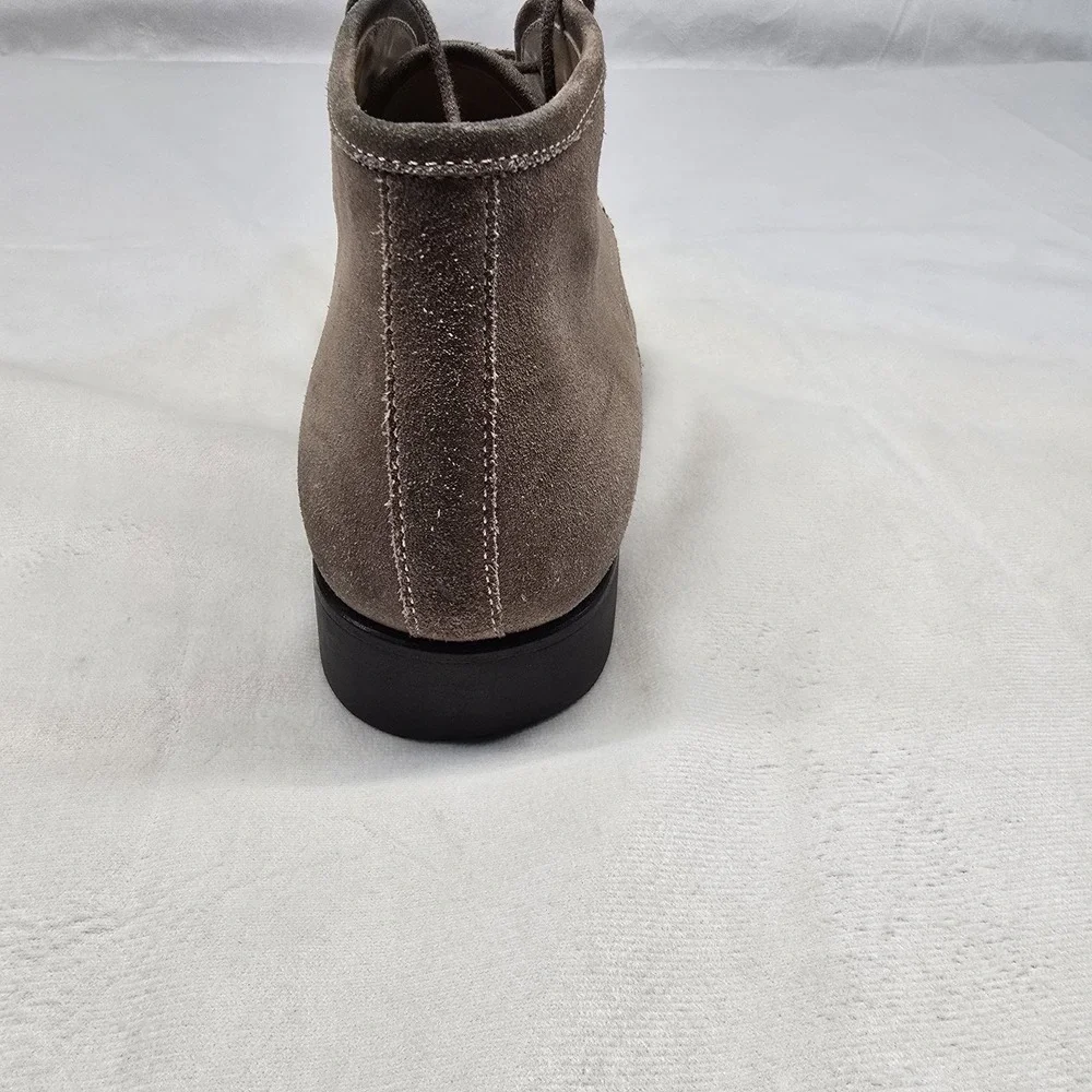 Di Bianco Suede Chukka Boots Men Size 8.5 Made In Italy Brown